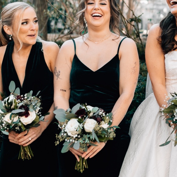 Revelry - Dylan Emerald Green Velvet dress - Picture 7 of 8